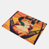 Paillasson Drôle Rétro Vacances de chats d'été (Incliné)