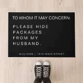 Paillasson Drôle S'Il Vous Plaît Masquer Les Paquets De Mon M