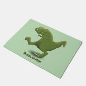Paillasson Drôle T rex dinosaure dessin animé humour (Incliné)