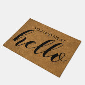 Paillasson Drôle, tu m'as eu à Hello Faux Coir (Incliné)