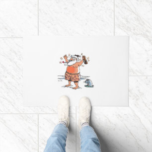 Paillasson Drunk Père Noël w joint doormat