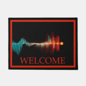 Paillasson Dualité à onde de particules - Bienvenue (Devant)