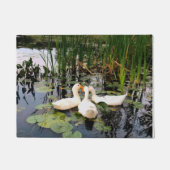 Paillasson Duc blanc, cattails, caleçons, calebasses, concept (Devant)