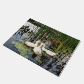 Paillasson Duc blanc, cattails, caleçons, calebasses, concept (Incliné)