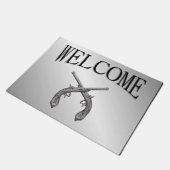 Paillasson Dueling Pistols Argent Bienvenue (Incliné)