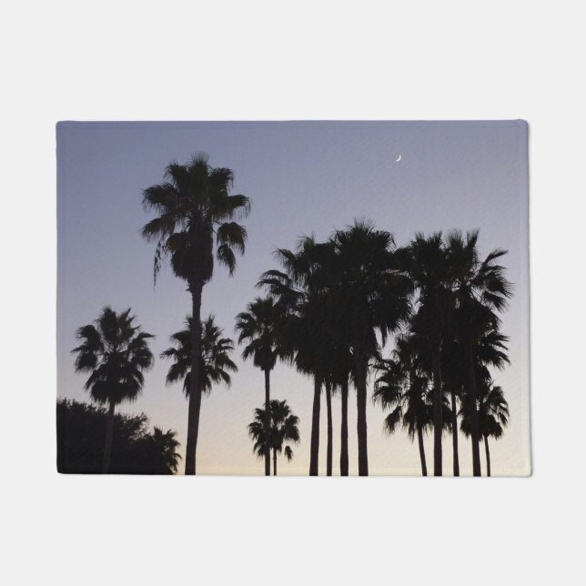 Paillasson Dusk avec palmiers Scène tropicale (Devant)