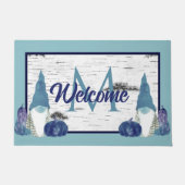 Paillasson Dusty Blue Citrouille Gnomes Aspen Rustique (Devant)
