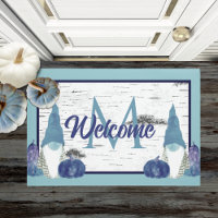 Dusty Blue Citrouille Gnomes Aspen Rustique