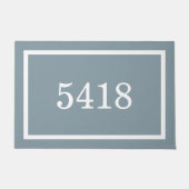 Paillasson Dusty Blue Numéro d'adresse personnalisée (Devant)