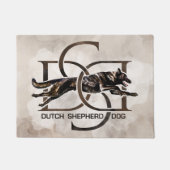 Paillasson Dutch Shepherd - Illustration utchie (Devant)
