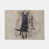 Paillasson Dutch Shepherd - Illustration utchie (Devant)