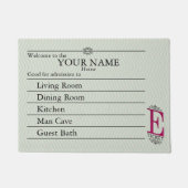 Paillasson E-Billet nostalgique personnalisable (Devant)