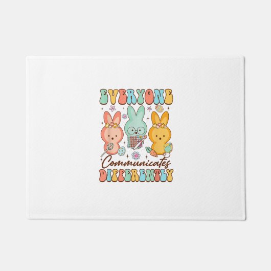 Paillasson Easter Speech Therapy SLP Everyone Communicates Di (Devant)