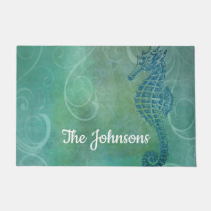 Paillasson Eaux Bleues, Hippocampe & Flourish