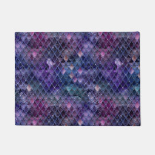 Paillasson Écaille de dragon ombrée violette scintillante et