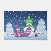 Paillasson Écharpe Tricot Snowman (Devant)
