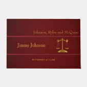 Paillasson Échelle en cuir rouge de la justice | Avocat (Devant)