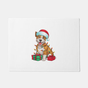 Paillasson Éclairage de Noël Chapeau Cardigan Welsh Corgi Chi