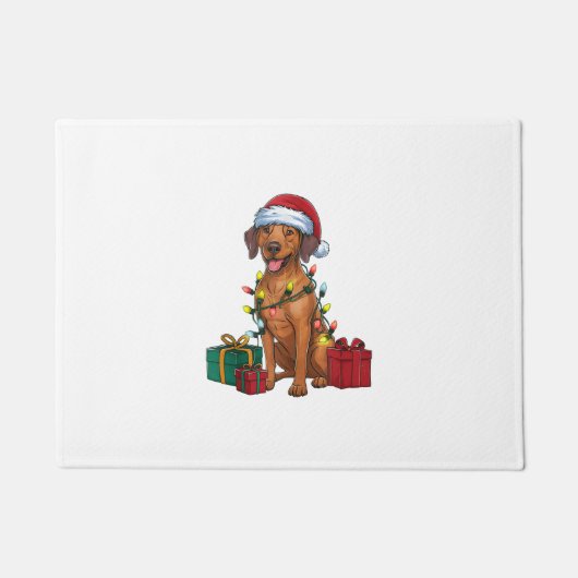 Paillasson Éclairage de Noël Père Noël Rhodesian Ridgeback Ch (Devant)