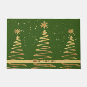 Paillasson Éclairé brillant élégant sentiment de Noël vert (Devant)