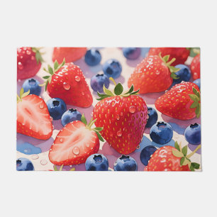 Paillasson Éclat de fraise et de myrtille frais