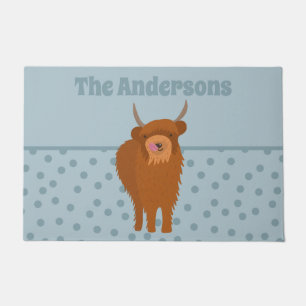 Paillasson Écossais Highland Cattle Cow Graphic Personnalisé
