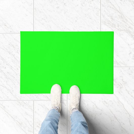 Paillasson écran vert néon, cool couleur uni clair (Intérieur)