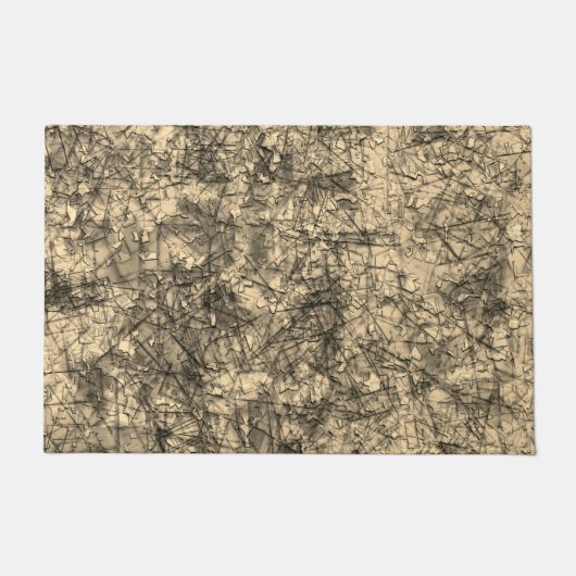 Paillasson Écrans sur des rayures sur un kaki légèrement tach (Devant)