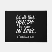 Paillasson Écriture d'Amour Inspirationnelle - 1 Corinthiens (Devant)