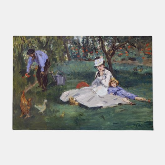 Paillasson Edouard Manet - La famille Monet dans son jardin (Devant)