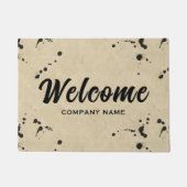Paillasson Effet de chute d'encre Nom de l'entreprise, Bienve (Devant)