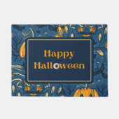 Paillasson Éffrayant Boo Halloween Happy Bleu Orange Automne (Devant)