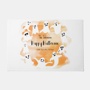 Paillasson Éffrayant fantôme Halloween fête aquarelle Carte e