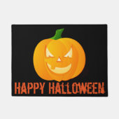 Paillasson Éffrayant Jack O'Lantern Halloween heureux (Devant)