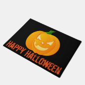 Paillasson Éffrayant Jack O'Lantern Halloween heureux (Incliné)