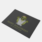 Paillasson Effrayant Zombie Happy Halloween & Personnalisé No (Incliné)