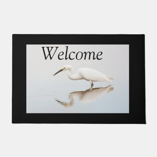 Paillasson Egret sur étang calme (Devant)