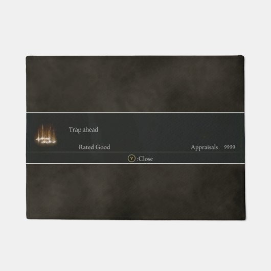 Paillasson Elden Ring doormat, "Trap ahead" rated (Devant)