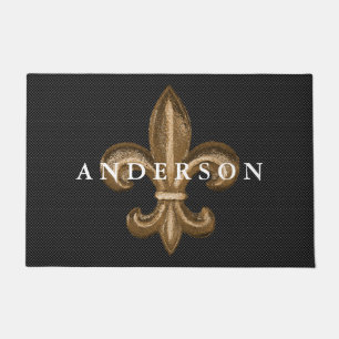 Paillasson Élégance française Gold Fleur de Lis Crest
