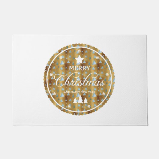 Paillasson Élégant badge de Noël Sparkling in Gold parties sc (Devant)