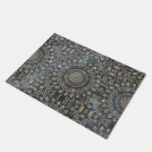 Paillasson Elégant bleu or Mandala Floral (Incliné)