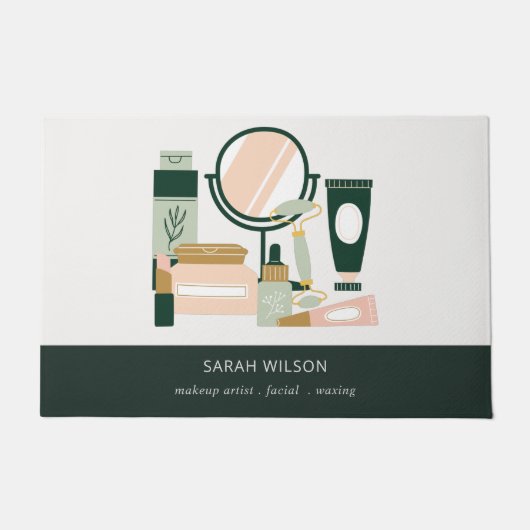 Paillasson Elégant Blush Green Maquillage Artiste Cosmologist (Devant)