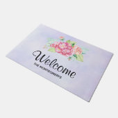 Paillasson Elégant Bouquet de fleurs rose (Incliné)