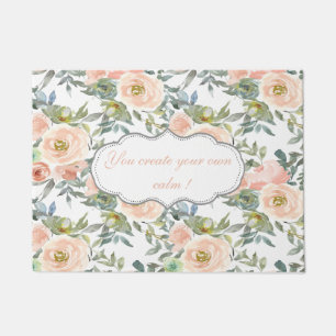 Paillasson Élégant Chic  Roses, Message de Motivation