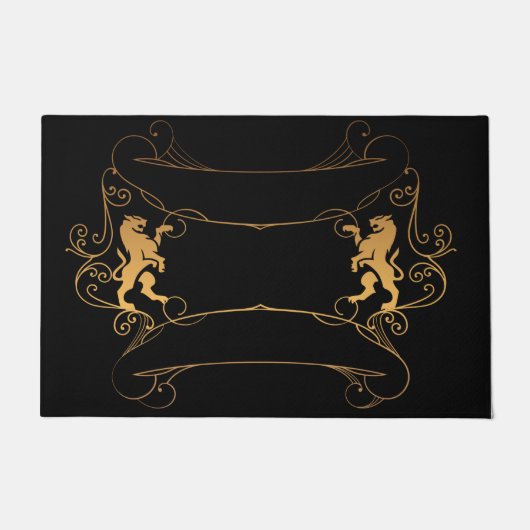 Paillasson Élégant Classy Double Gold lions mat (Devant)