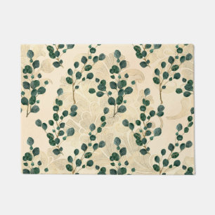 Paillasson Elégant Crème Or Whimsical Eucalyptus Verdure