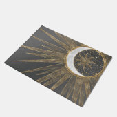 Paillasson Elegant Gold Doodles Sun Moon Mandala Design (Incliné)