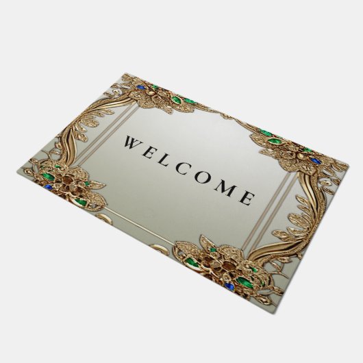 Paillasson Elegant Gold Ornate Doormat (Incliné)
