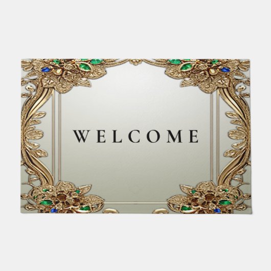 Paillasson Elegant Gold Ornate Doormat (Devant)