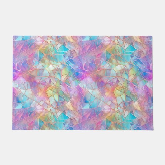 Paillasson Élégant Iridescente Motif en verre de qualité : Lu (Devant)